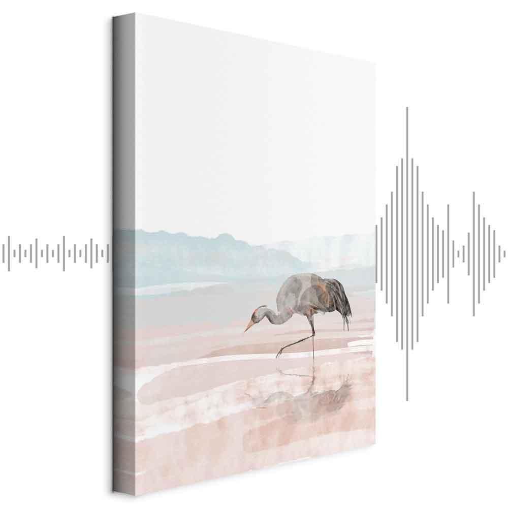 Leinwandbild - Crane in the Morning (1 Part) Vertical