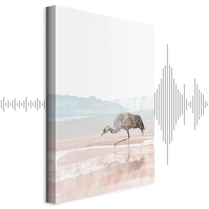 Leinwandbild - Crane in the Morning (1 Part) Vertical
