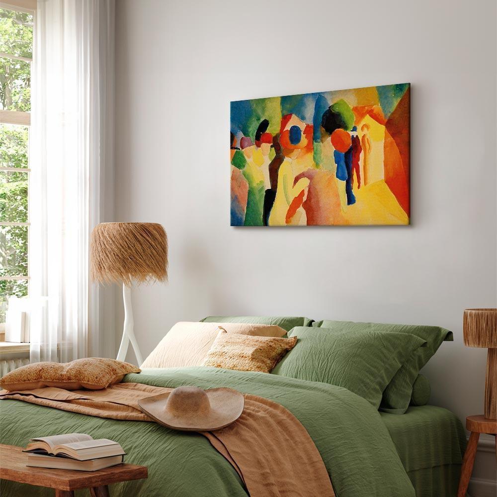 Leinwandbild - August Macke – With a Yellow Jacket