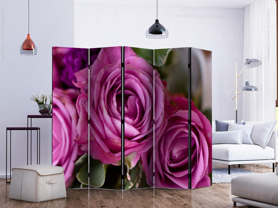 Paravent - Bunch of lila flowers II Artgeist