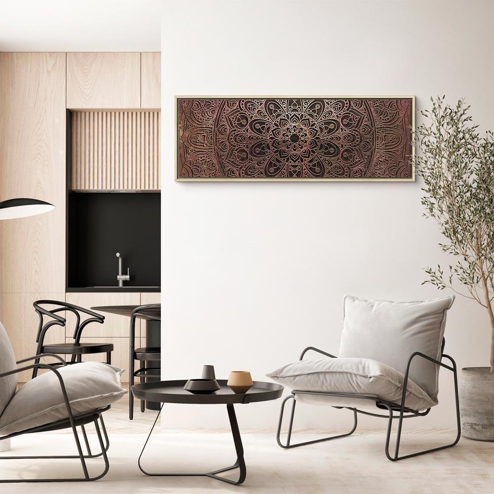 Leinwandbild - Mandala: Amber Silence