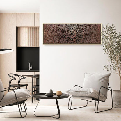 Leinwandbild - Mandala: Amber Silence