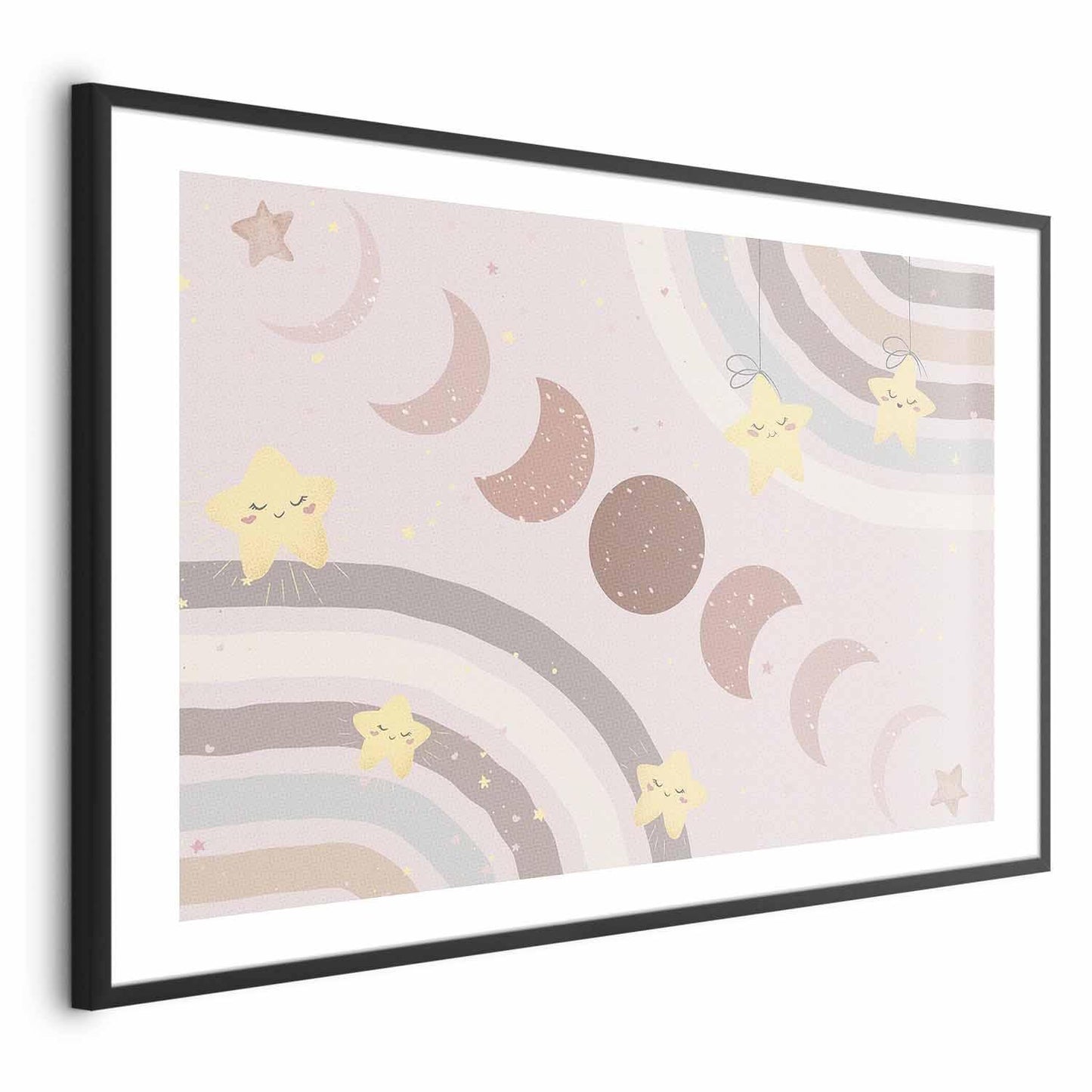 Poster - Phases of the Moon with a Rainbow