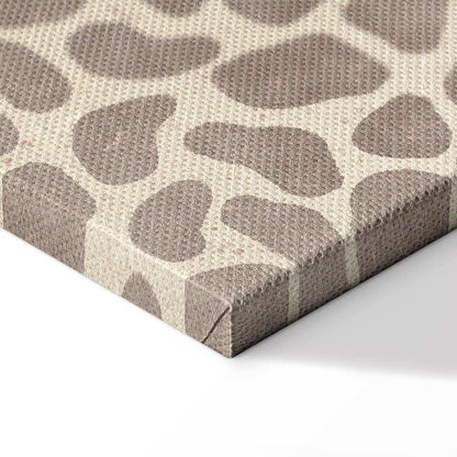 Leinwandbild - Salt Square - Colorful Illustrated Townhouses Against a Cloudy Sky Background