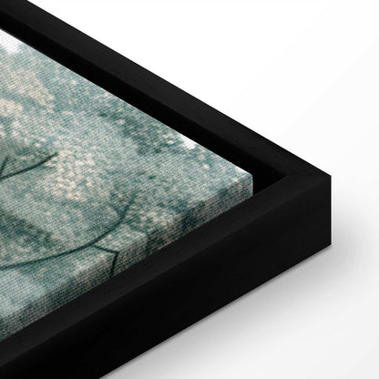 Leinwandbild - View of the Park and Lake Retro Vintage Landscape in Greens