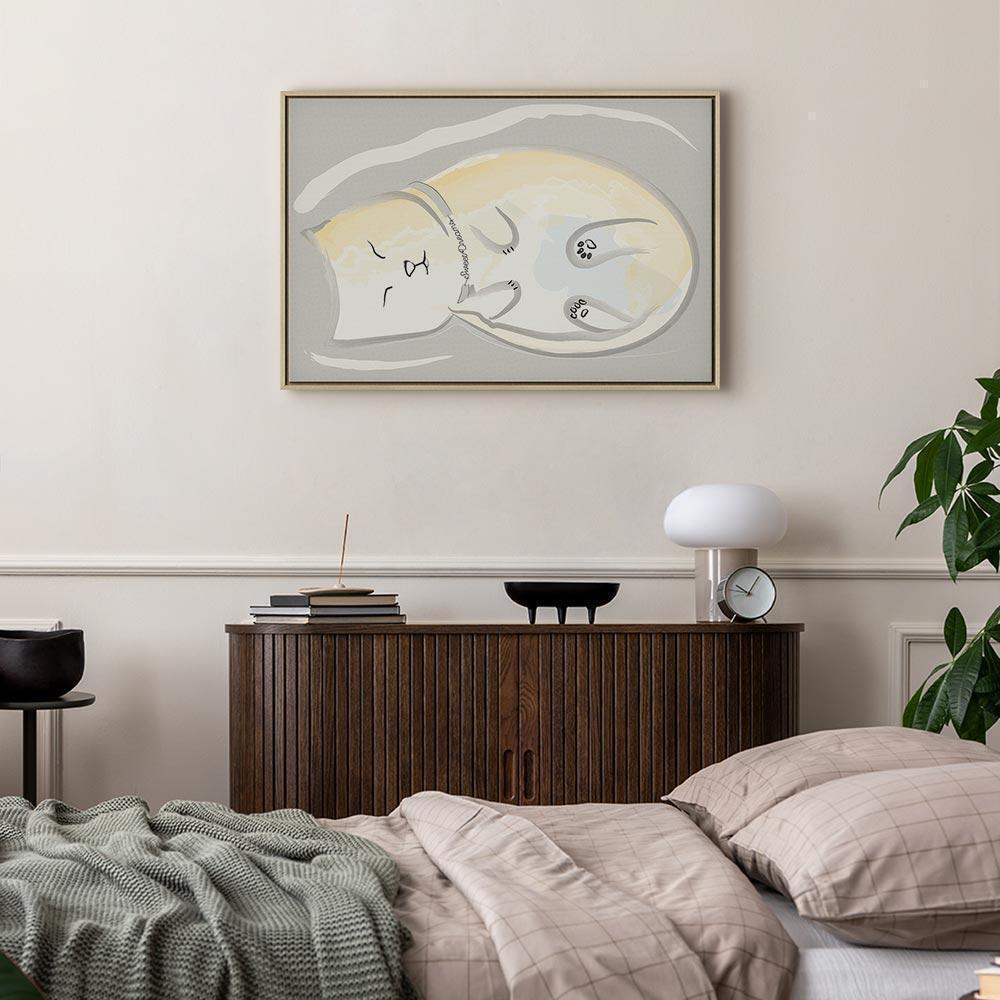 Leinwandbild - Sleepy Kitty (1 Part) Vertical