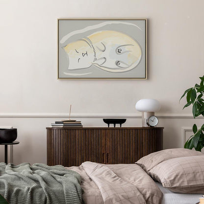 Leinwandbild - Sleepy Kitty (1 Part) Vertical