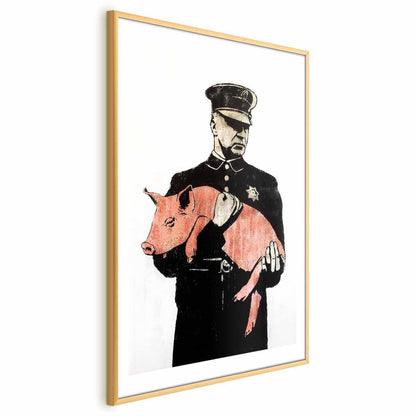Poster Polizei-Schwein – Humorvoll & originell illustriert