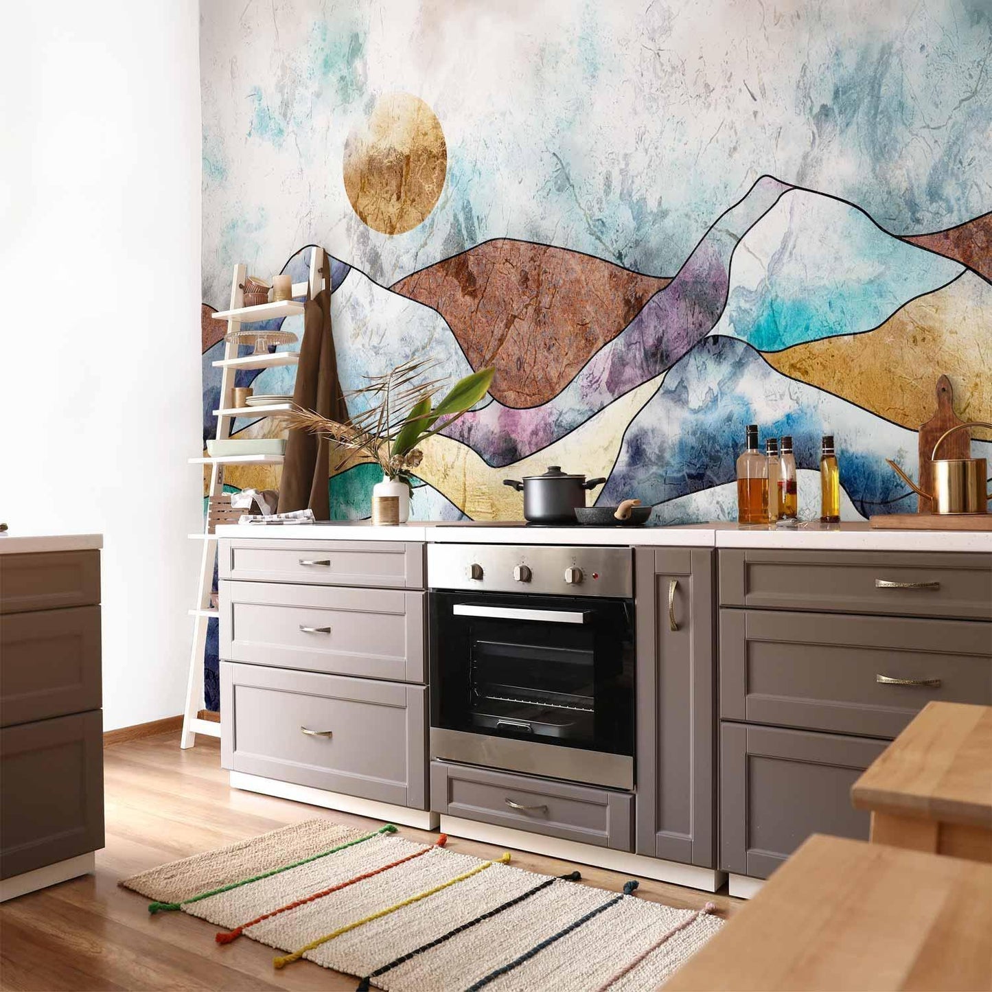 Fototapete - Stained Glass Landscape