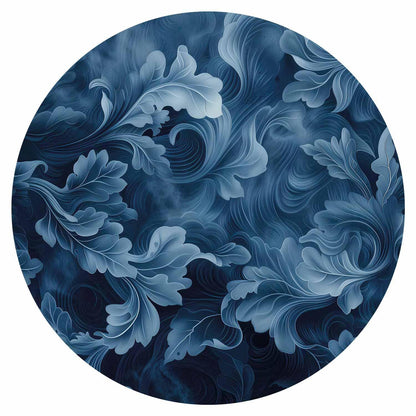 Runde Fototapete - Dense dark blue abstract ornaments