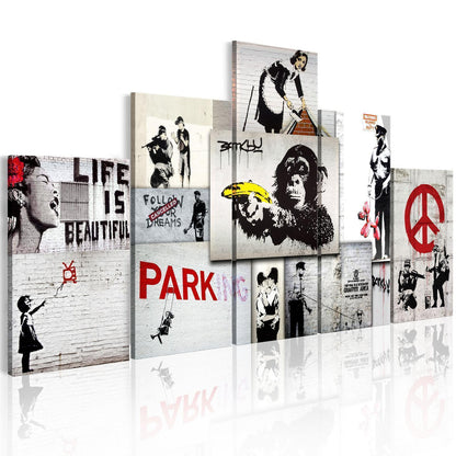Leinwandbild - Street Crimes: Banksy Art