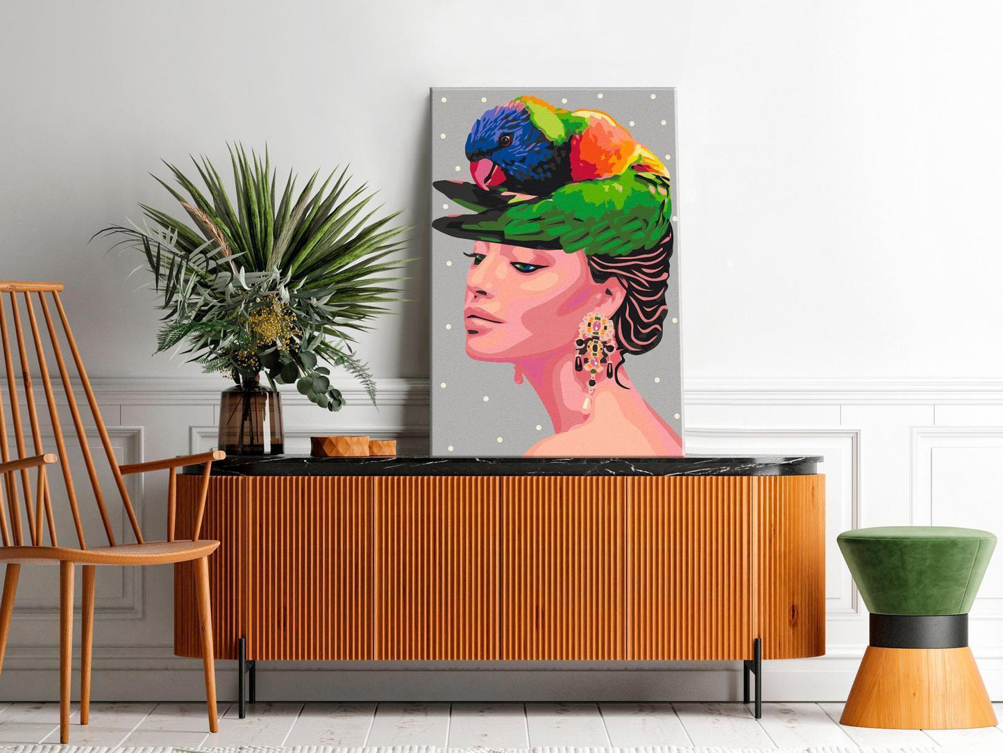Malen nach Zahlen - Parrot on the Head