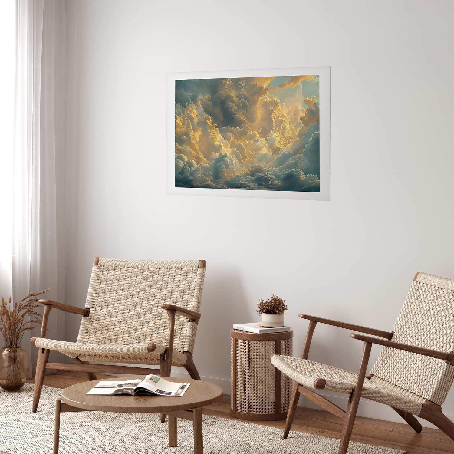Poster - Last Breath of the Day: Clouds Illuminated by Evening Glow Artgeist