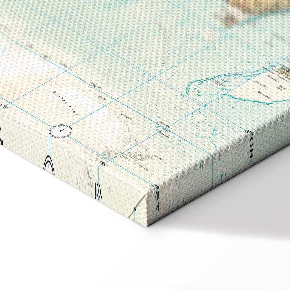 Leinwandbild - World Map: Beautiful World