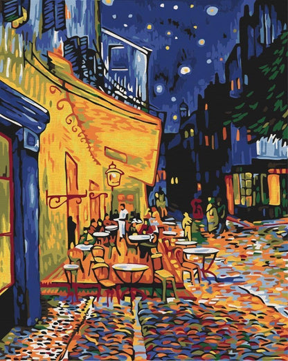 Malen nach Zahlen - Vincent van Gogh – Café Terrace at Night