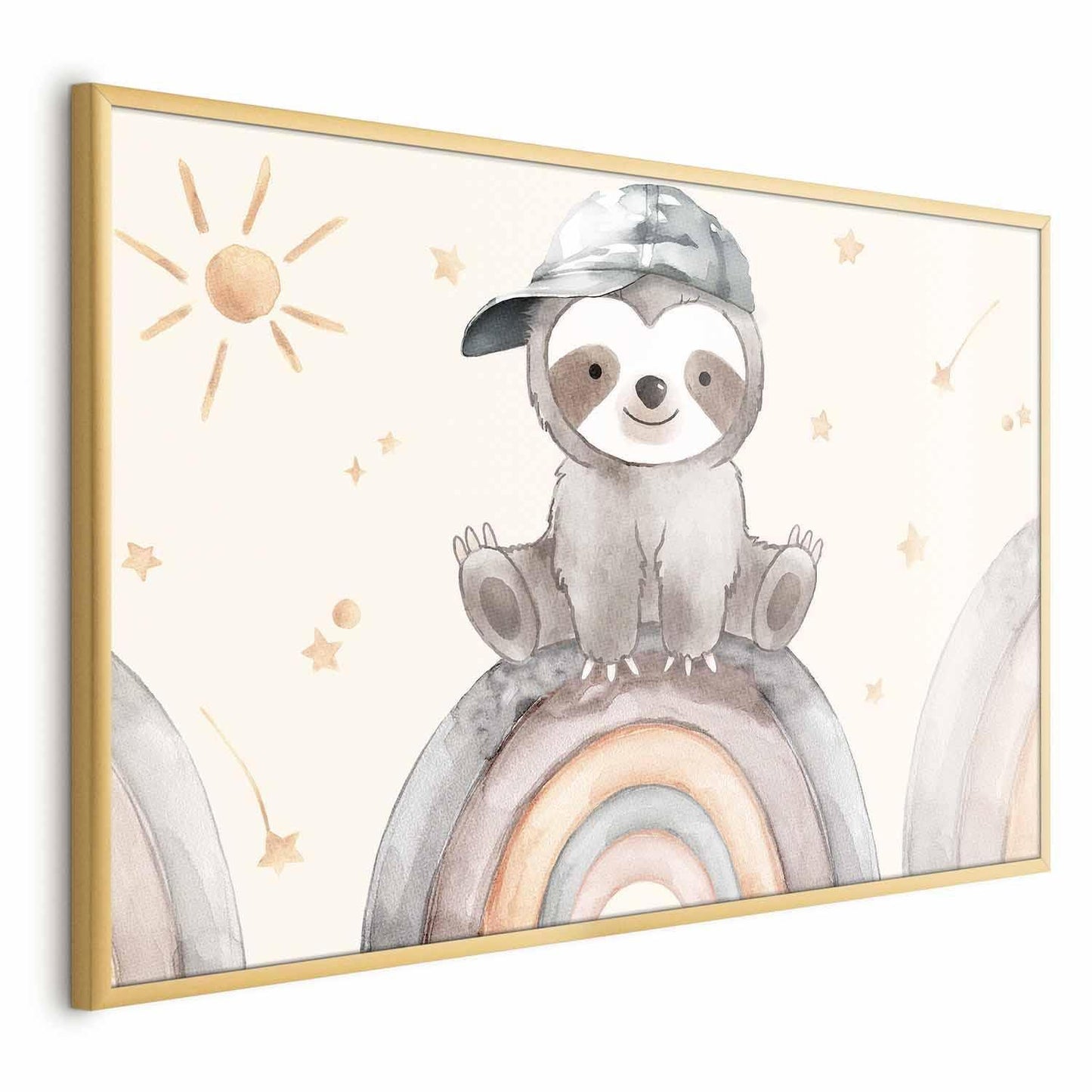 Poster - Little Animal Among Stars and Rainbows Artgeist