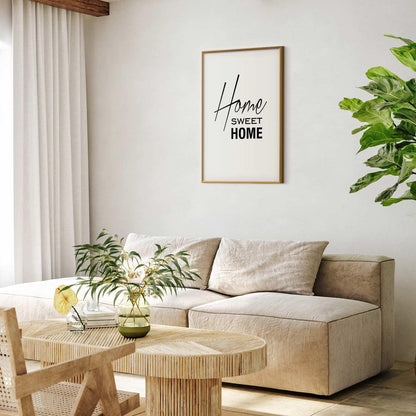 Poster - Black and White: Home Sweet Home Artgeist