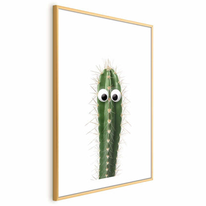 Poster Lebender Kaktus – Humorvolles Pflanzenmotiv