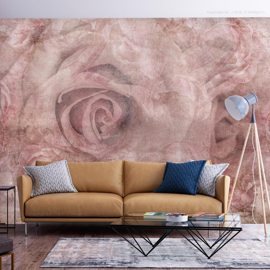 Fototapete Pink Thoughts – Sanfte Wanddekoration in Rosa