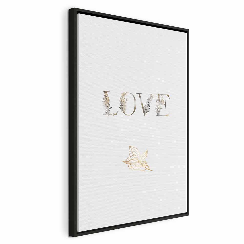 Leinwandbild - Love Is Strength (1 Part) Vertical