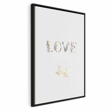 Leinwandbild - Love Is Strength (1 Part) Vertical