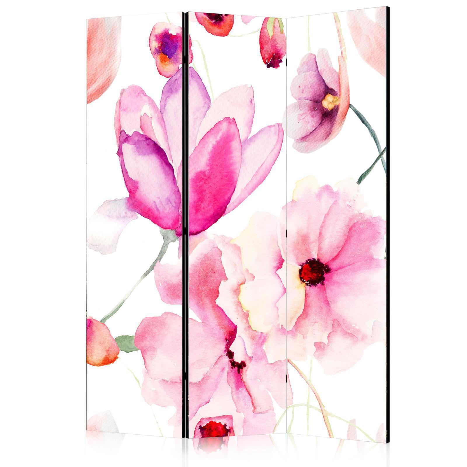 Paravent - Pink Flowers Artgeist