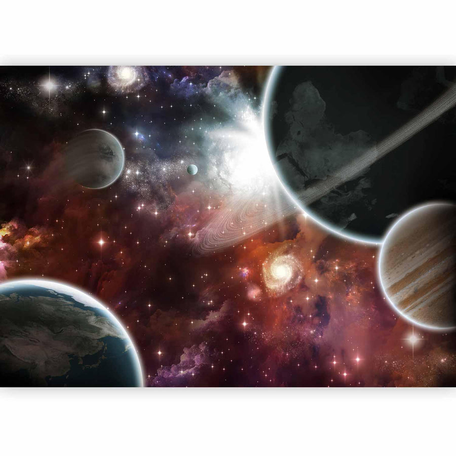 Fototapete mit fantasievollem Weltraummotiv – modern und ruhig