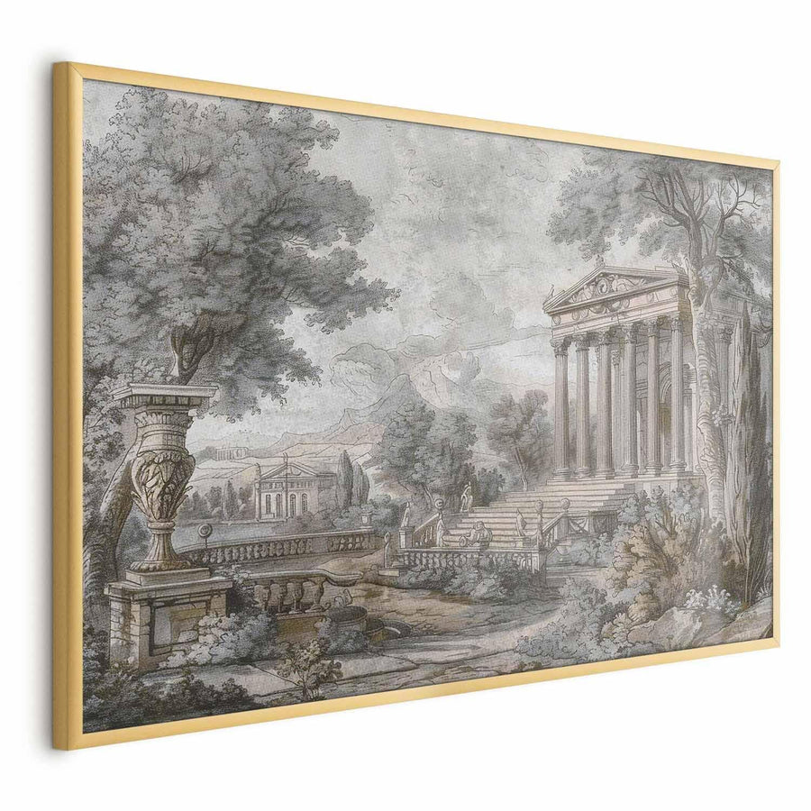 Wand Deko Bild „Griechischer Tempel auf dem Hügel“ Antike Architektur