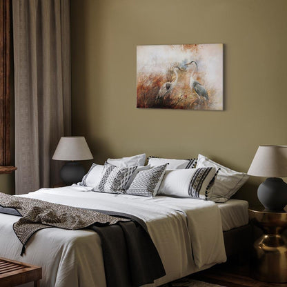 Leinwandbild - Herons on the Hunt (1 Part) Wide