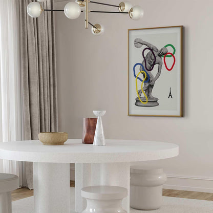 Poster - Collage Graphic - Discus Thrower - Sculpture