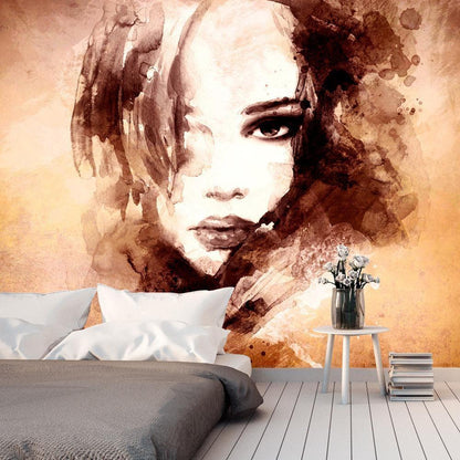 Fototapete „Traumfrau“ – Kunstvolles Porträt mit modernem Flair