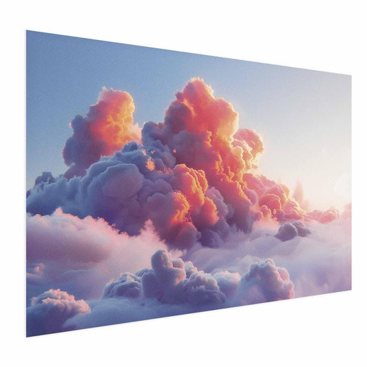 Poster - Dusk Spectacle: Clouds in Shades of Pink and Purple Artgeist