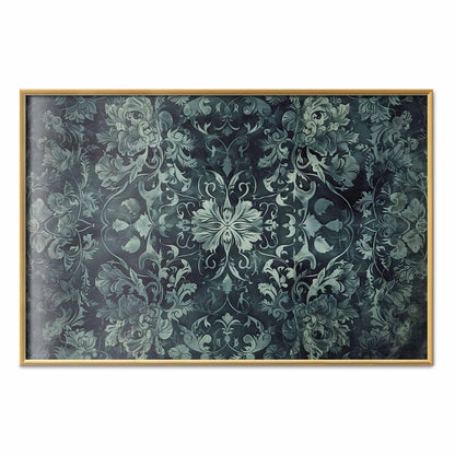 Poster - Carpet Ornaments in Emerald Shades