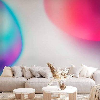 Fototapete - Abstraction - Colorful Glass Pieces - Violet-Blue and Pink Artgeist