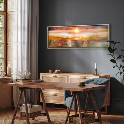 Leinwandbild - Orange Sea