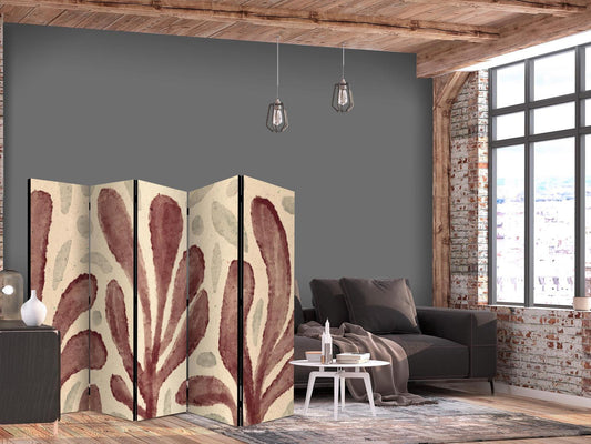 Paravent - Waving Leaves - Irregular Plant Shapes in the Style of Matisse Artgeist