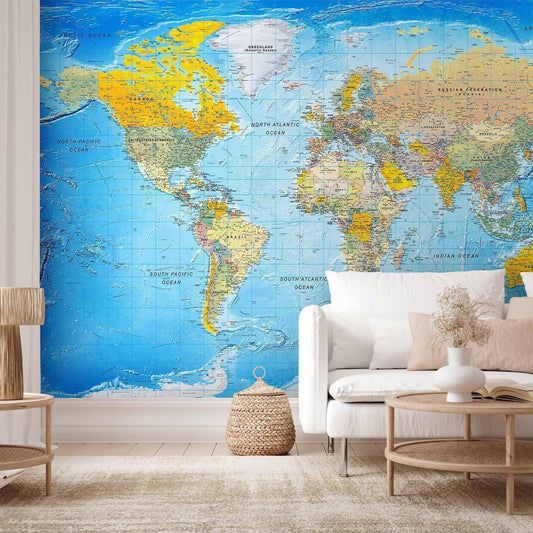 Fototapete „World Classic Map“ – Stilvolle Weltkarte für Ihre Wand