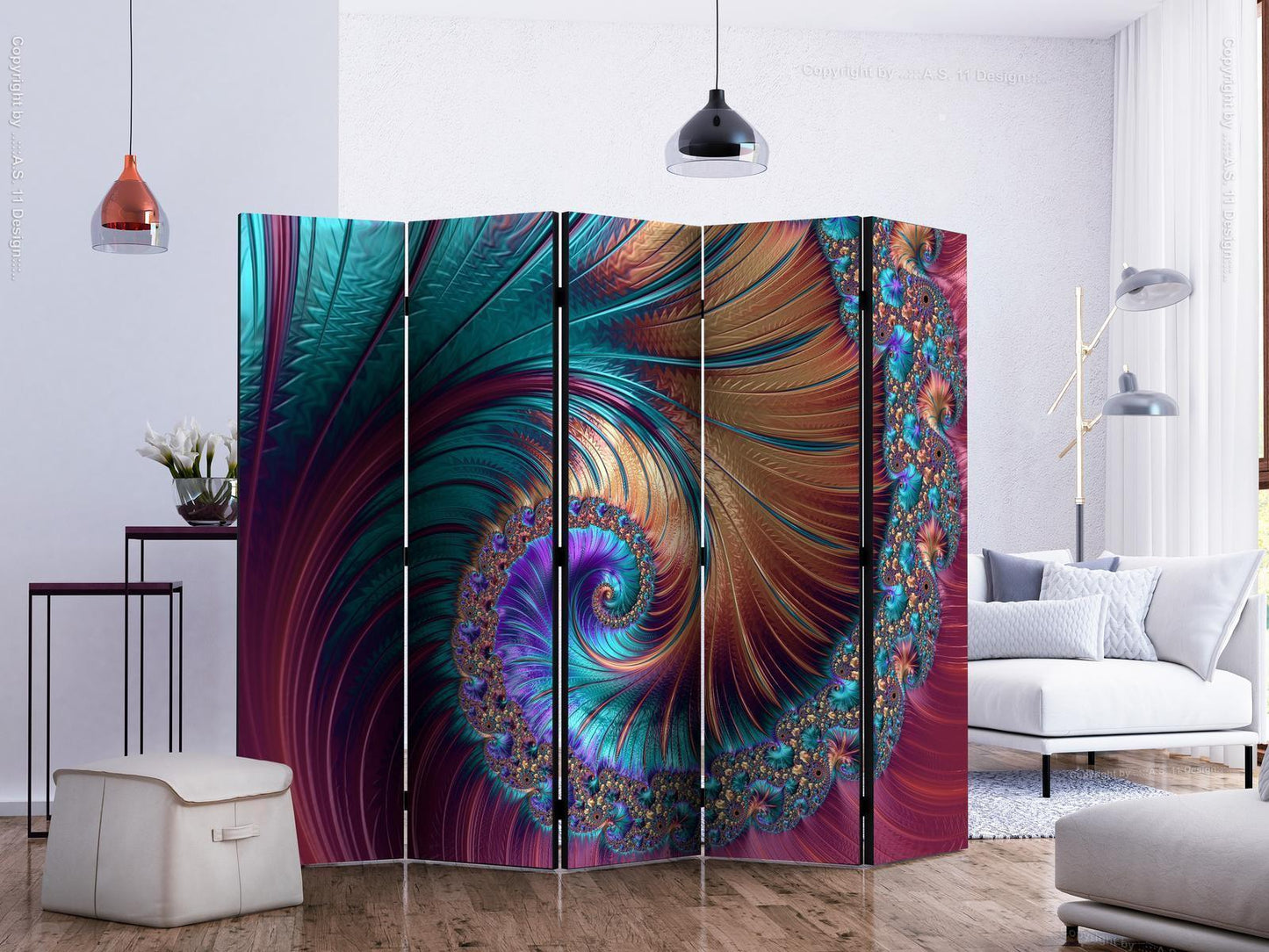 Paravent - Peacock Tail II Artgeist