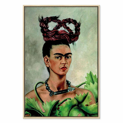 Leinwandbild - Frida Kahlo – Self-Portrait with Braid