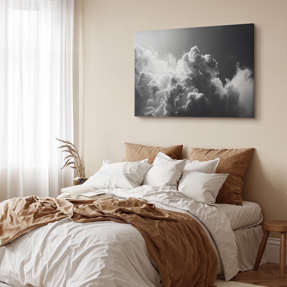 Leinwandbild - Extraordinary Phenomenon: The Sun Illuminating Dark Clouds