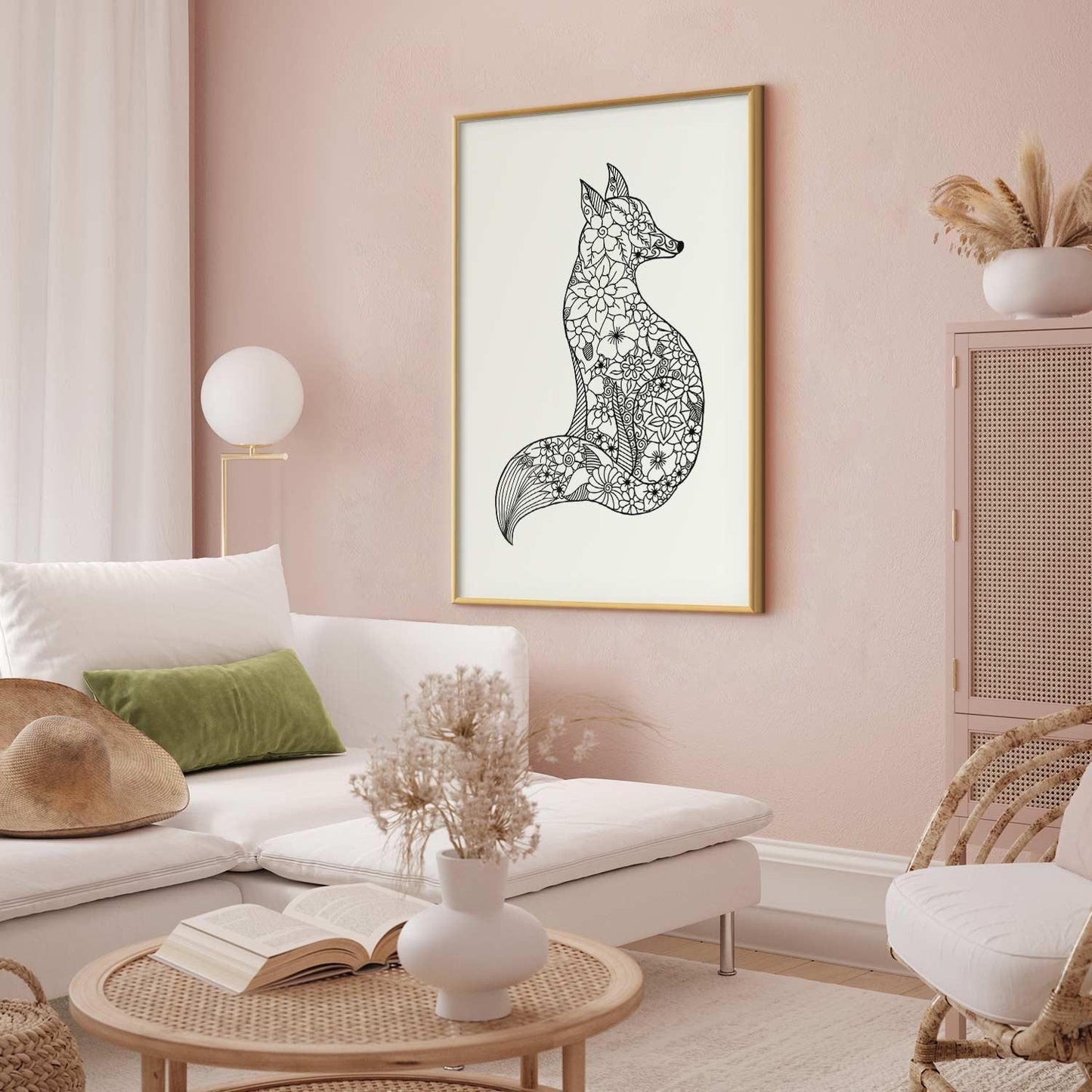 Poster - Fox in Flowers Artgeist