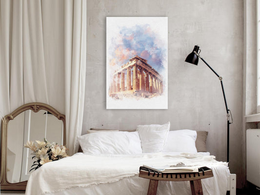 Leinwandbild - Painted Parthenon (1 Part) Vertical Artgeist