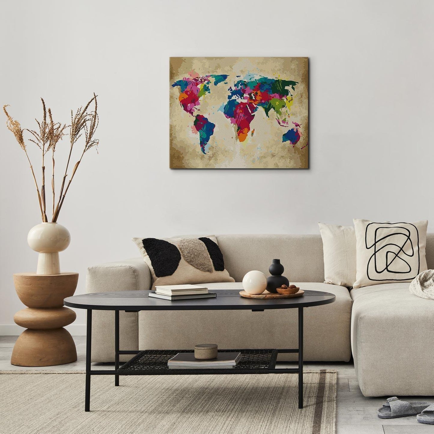 Malen nach Zahlen - World Map (Colourful)