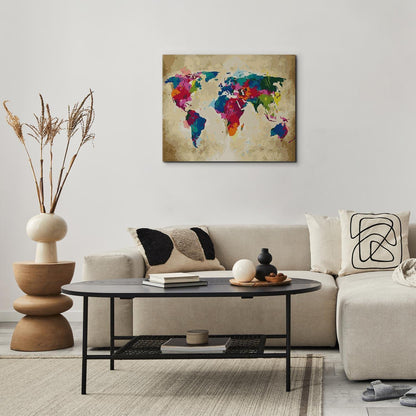 Malen nach Zahlen - World Map (Colourful)