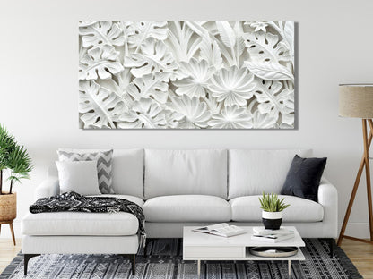 Wandbild Alabaster Garden – Elegantes Blumenmotiv in zarten Farben