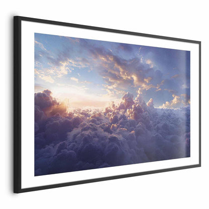 Poster - Sun in Hiding: The Golden Face of the Sky Over the Cloudy Sea Artgeist