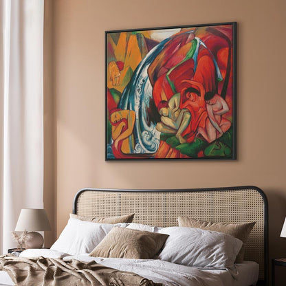 Leinwandbild - Franz Marc – The waterfall (Women under a waterfall)