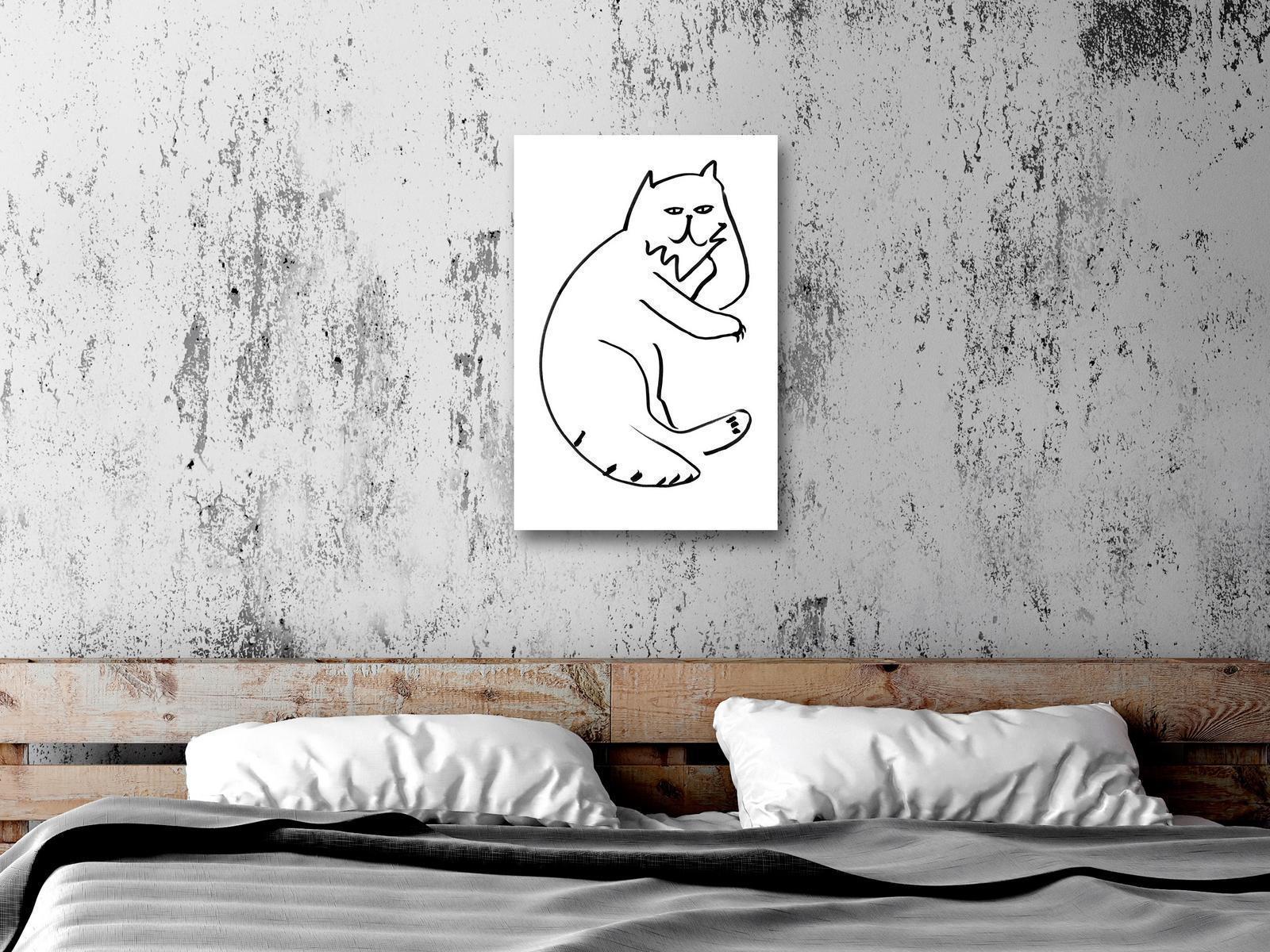 Leinwandbild - Cat Relaxing (1 Part) Vertical Artgeist