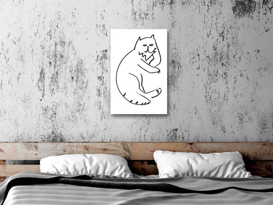 Leinwandbild - Cat Relaxing (1 Part) Vertical Artgeist