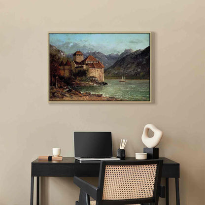 Leinwandbild - Gustave Courbet -Chillon Castle